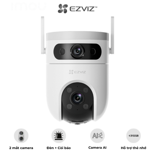 Camera ngoài trời 2 mắt kép Ezviz H9c 6 MP