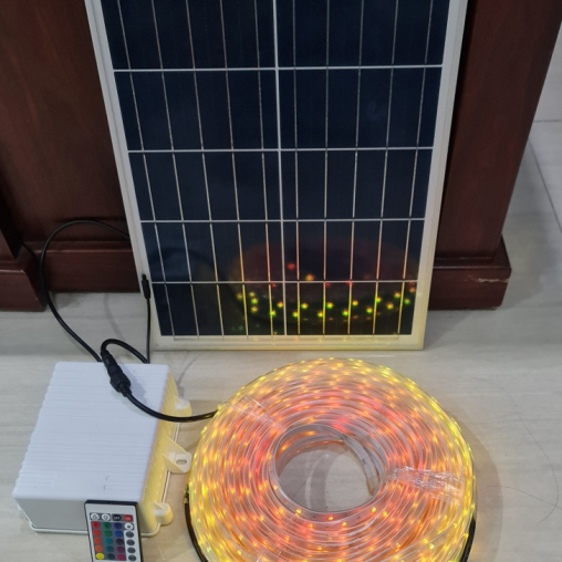 Đèn Led Dây Trang Trí Năng Lượng Mặt Trời 15 Mét