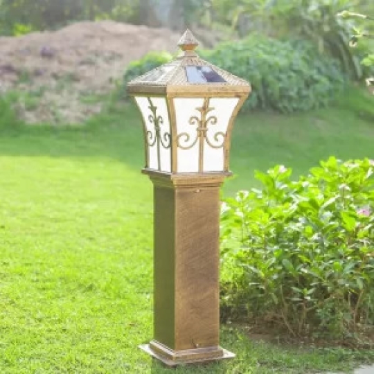 Đèn Năng Lượng Mặt Trời | Đèn Trụ Sân Vườn size 68cm hình tháp TCH68MF01