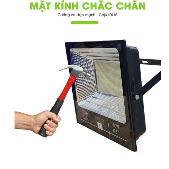 Đèn Năng Lượng Mặt Trời | Đèn Pha Báo Pin 500W ánh sáng trắng công suất cao LP500