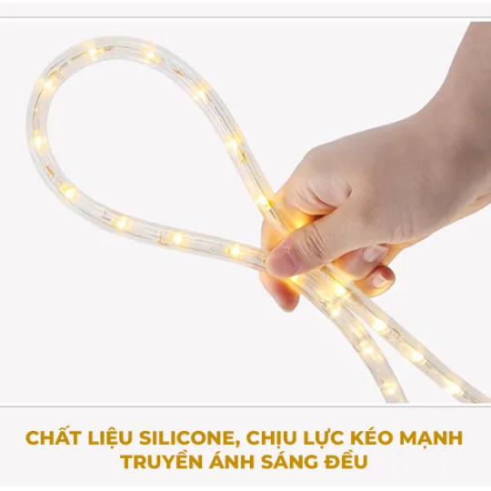 Đèn Led Dây Trang Trí 5m Năng Lượng Mặt Trời Sân Vườn - Đèn Led Nháy RGB 20 Chế Độ