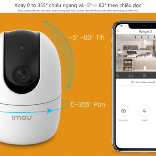 Camera IMOU Ranger 2 – Camera Wifi Trong Nhà Độ Nét Cao Xoay 355 độ