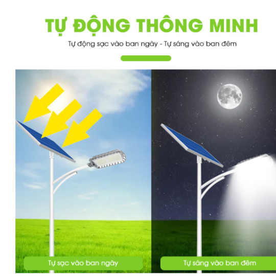 Đèn Công Trình Lớn 1500W  ánh sáng vàng năng lượng mặt trời CT1500SLV